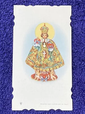 Vintage Catholic Holy Prayer/ Funeral Remembrance Card Of The Infant If Prague • $1.50