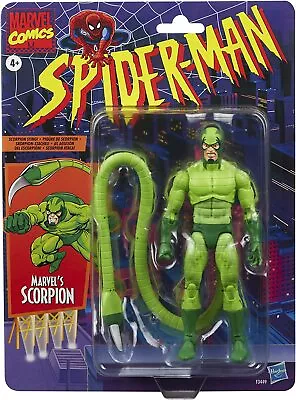 Hasbro Spider-Man Retro Series Marvel Legends Scorpion Action Figure [NEW] • $55