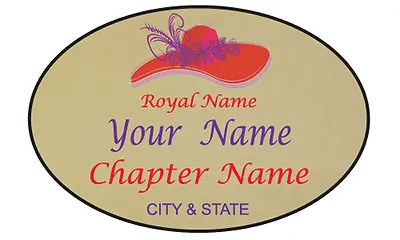 #121 Personalized Magnetic Name Badge For Red Hat Lady • $14.99