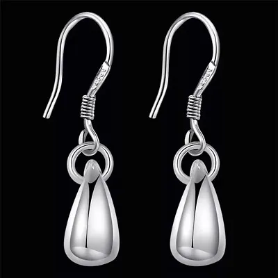 $4.99 • Buy 925 Sterling Silver Threader Water Drop Hook Teardrop Earrings