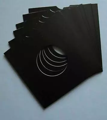 10 X 7  Black  Cardboard Record Sleeves Cover Card 7 Inch Single Sleeve • £12