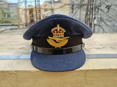 £87.35 • Buy WW2 British RAF Visor Cap - Repro Pilot Peak Hat Uniform Air Force Officers 