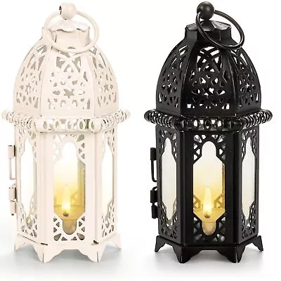 2 Pack Moroccan Style Candle Lantern 6 Inch Hanging Lantern Outdoor For Rama... • $25.18