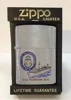 1993 Zippo U.S.S. Yellowstone AD-41 Destroyer Tender Navy Lighter • $125