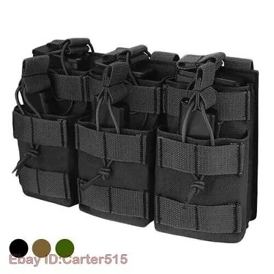 Tactical Molle Pouch Triple Magazine Pouch Double-Layer Mag Pouches Universal • $29.60