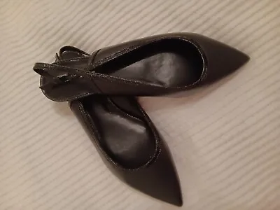  Nine West  Black Pointed Toe Sling Backs...size 9 • $45