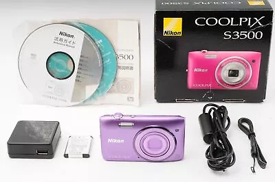 Nikon COOLPIX S3500 Purple 20.0MP 7.0x Zoom Digital Camera From JAPAN [MINT] • $179.99