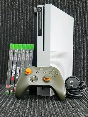 Microsoft Xbox One S 1TB White Console With 6 Games • $299.99