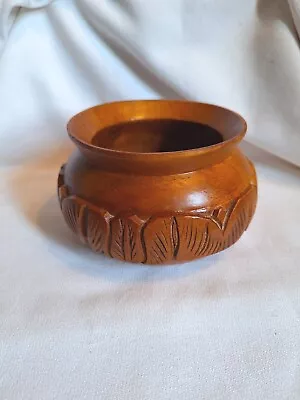 Vintage Carved Wooden Bowl  • $20