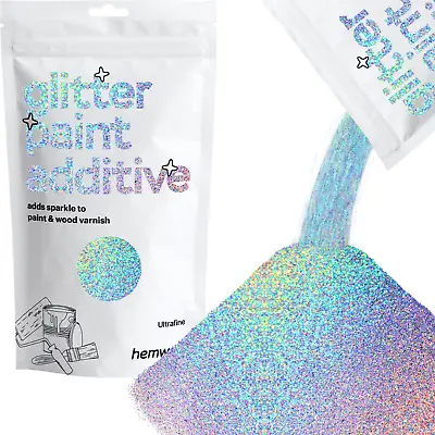 Glitter Paint Walls Rainbow Silver Holographic Additive Emulsion Walls Shimmer • £11.95