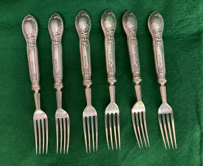 Antique/ Vintage  Mappin And Webb Sterling Silver 6  Ornate Dessert Fruit Forks • $279