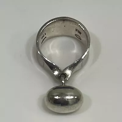 GEORG JENSEN Vivianna Torun #156 Sterling Silver Pod Ring Size US 4.5 Vintage • $260