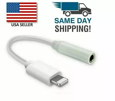 For IPhone Headphone Adapter Jack 8 Pin To 3.5mm Aux Cord Dongle Converter USA • $2.84