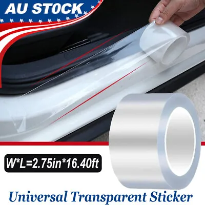 Accessories Transparent Vinyl Car Door Sill Scuff Cover Plate Sticker Universal • $8.19