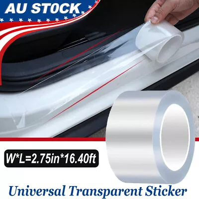 Accessories Transparent Vinyl Car Door Sill Scuff Cover Plate Sticker Universal • $17.28