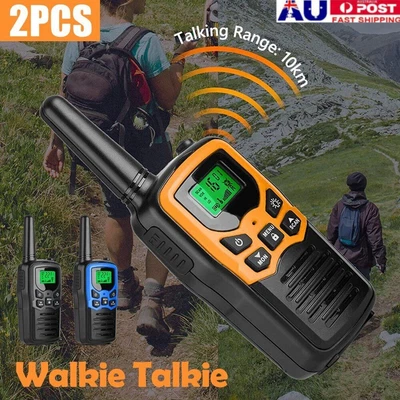 $36.09 • Buy 2Pcs Handheld Walkie Talkie Two-way Radio Set UHF 400-470MHz 10KM Long Range AU