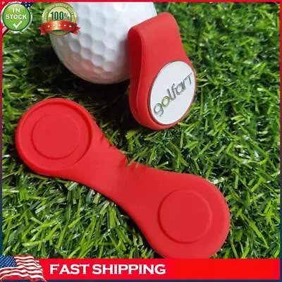 Silicone Golf Hat Clip Folding Mini Ball Mark Clips Golf Supplies (Red) • $6.79