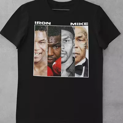 NEW Mike Tyson Boxing Collage T-shirt Black Short Sleeve All Sizes 82 • $19.99