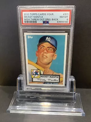 2010 Topps Cards Your Mom Threw Out Original Back Card #311 Mickey Mantle PSA 8 • $85