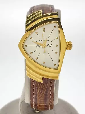  NEAR MINT  HAMILTON Ventura 6334 Quartz Watch From Japan • £426.19