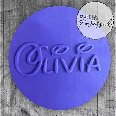 £5.45 • Buy Personalised Happy Birthday Disney Inspired Fondant Debosser Cookie Stamp Name