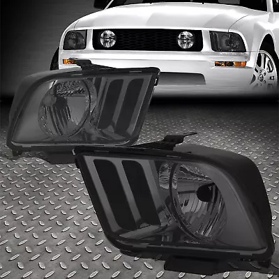 For 05-09 Ford Mustang S197 Pair Smoked Housing Headlight Replacement Head Lamps • $54.88