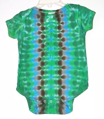 Baby TIE DYE Green DNA Infant Creeper Hippie NB 6 12 18 24 Month Custom Art Gift • $37.61