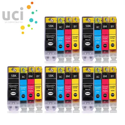 20 UCI Ink For Canon Pixma IP4200 IP4300 IP4500 IP5200 IP3300 MP510 MP520 MP830 • £17.29