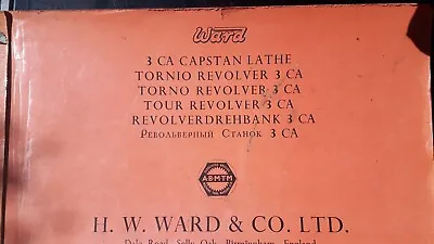Ward 3 CA Capstan Lathe Parts Book With Exploded Diagram • £22
