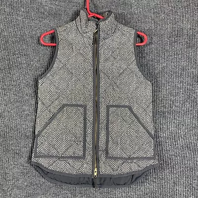 J Crew Vest Womens XXS Gray Full Zip Down Puffer Pockets Outdoors Lightweight • $19.94