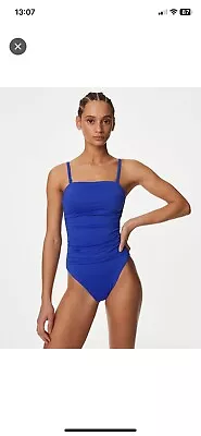 Marks & Spencer Tummy Control Swimming Costume Size 20 Blue • £7.99