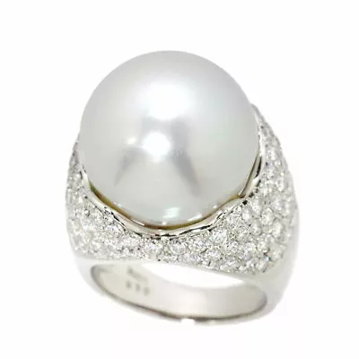 £1975.82 • Buy South Sea Pearl 17.0mm Diamond 2.70ct Ring Pt Platinum 6.25-6.5(US) 90184141