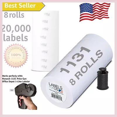 Monarch 1131 Price Gun Labels - Pack Of 8 Rolls - Ink Roller And 20000 Labels • $45.99