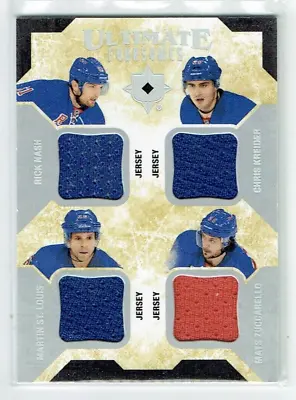 14-15 UD Ultimate Foursomes  Nash-C Kreider-M St. Louis-Zuccarello  Quad Jerseys • $19.99