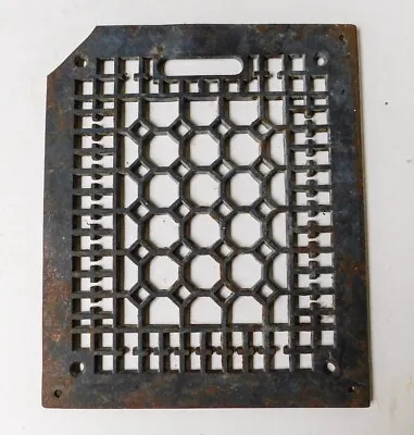 Antique Cast Iron Floor Grate Heat Vent Corner Cut Out • $19.99