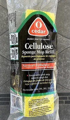 O-Cedar Yellow Cellulose Sponge Mop Head Refill New Sealed 201 202 218 640 • $18.97