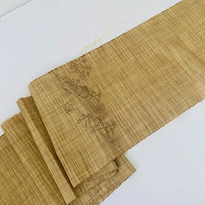 Hillside Embroidered #C 7x55 Vintage Tsumugi Japanese Kimono Fabric TF18 • $5.99