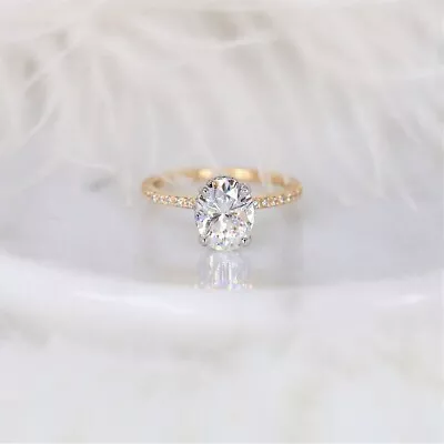 2 Ct Oval Cut Simulated Diamond Ring Beautiful Wedding Ring For Your Wife • $68.80