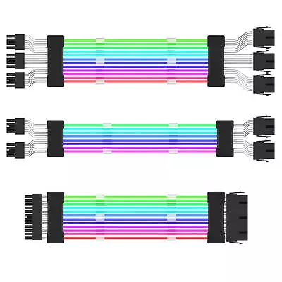 ARGB Power Supply Extension Cable RGB Flow ATX 24Pin GPU Dual Triple 8Pin • $20.60