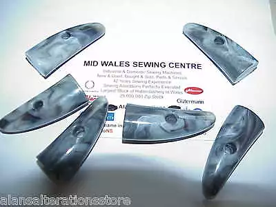 £6.95 • Buy 6 X Smoked Effect Grey 2  Duffle Coat Single Holed Horn Shape Toggles