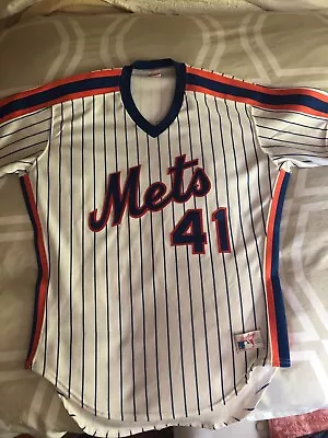 METS Pinstripe TOM SEAVER #41 Authentic RAWLINGS Jersey. SIZE 42. Made In USA. • $129