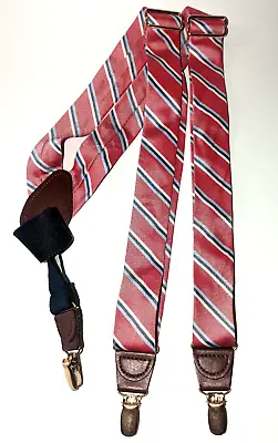 $9.97 • Buy Men Women Clip-on Suspenders Elastic Adj. Y Back Braces Red Navy White 32 -48  L