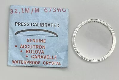 Rare NOS Vintage 32.1mm 683AWC Bulova Press Calibrated Round Watch Crystal • $34.95