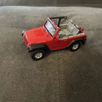 Welly 2007 Jeep Wrangler Rubicon 42371 PullBack Red 5  For Parts Or Toy Junkyard • $7.99