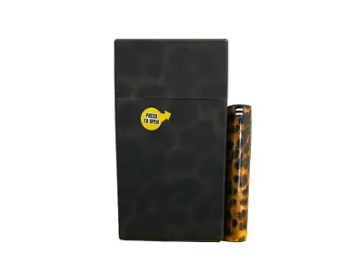 Plastic Design Cigarette Hard Case Holder Fits 100's With Metal Lighter Case • $14.92