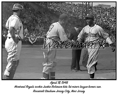 AAA 1946 Montreal Royals Rookie Jackie Robinson 1st Home Run 8 X 10 Photo Pic • $5.99