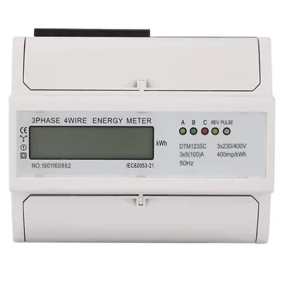 3 Phase Kwh Meter230/400V 5-100A Energy Consumption Digital Electric Power Mete • $41.41