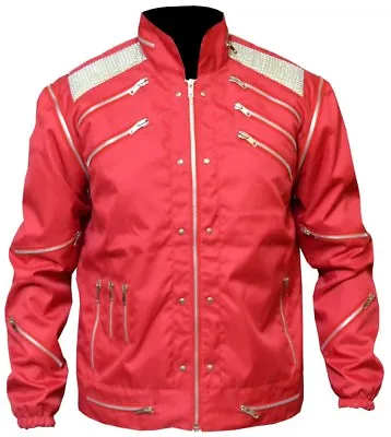 MJ Beat It Red Michael Jackson Thriller Cordura Jacket For Mens • $49