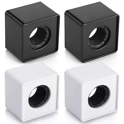 4PCS Black & White Microphone Flag Station Portable Square Cube Shaped Inter... • $22.52