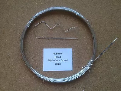 £0.99 • Buy 0.8mm X 2m 21 SWG Stainless Steel Wire Floristry Craft Bonsai Fishing Lures